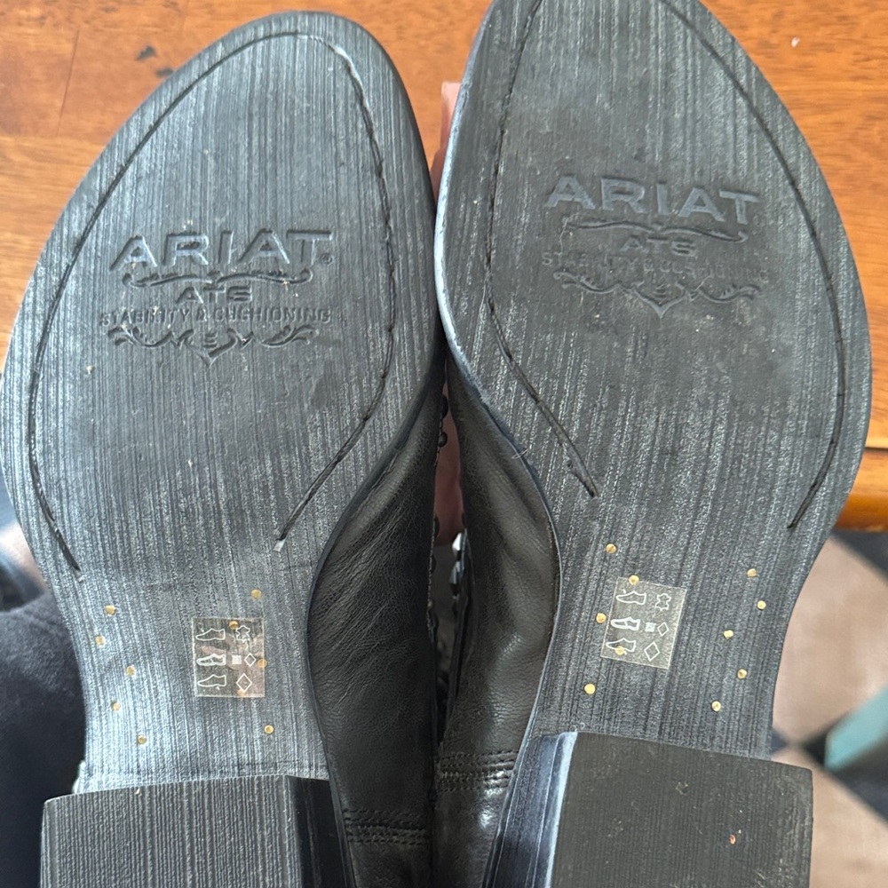 Ariat Black Studded Heeled Boots - Picture 4 of 4